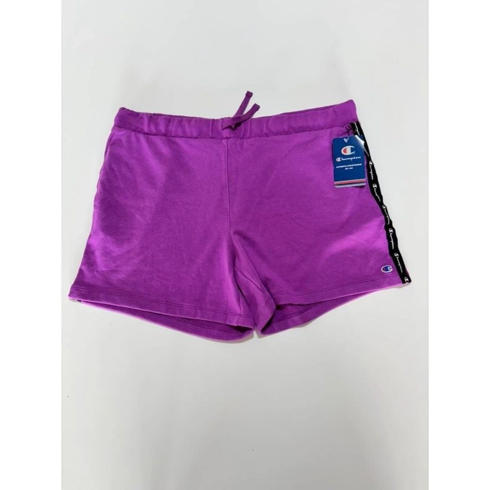 Champion Womens Purple Reef 90 Logo Taping Shorts XL NWT